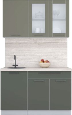 Кухонный гарнитур Интерлиния Мила Пластик 1.3 Б - фото