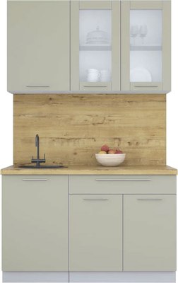 Кухонный гарнитур Интерлиния Мила Пластик 1.3 Б - фото