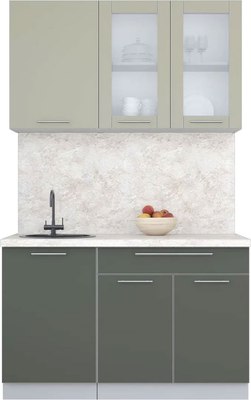 Кухонный гарнитур Интерлиния Мила Пластик 1.3 Б - фото