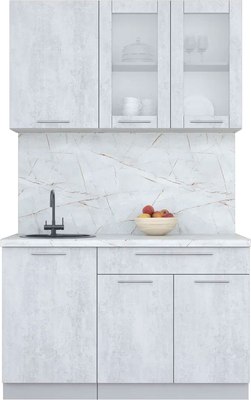 Кухонный гарнитур Интерлиния Мила Пластик 1.3 Б - фото