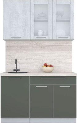 Кухонный гарнитур Интерлиния Мила Пластик 1.3 Б - фото