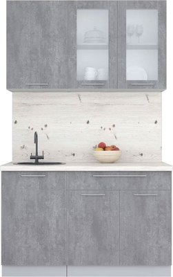 Кухонный гарнитур Интерлиния Мила Пластик 1.3 Б - фото