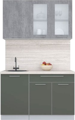 Кухонный гарнитур Интерлиния Мила Пластик 1.3 Б - фото