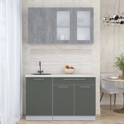 Кухонный гарнитур Интерлиния Мила Пластик 1.3 Б