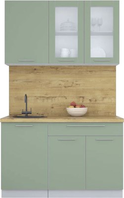 Кухонный гарнитур Интерлиния Мила Пластик 1.3 Б - фото
