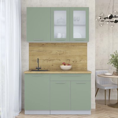 Кухонный гарнитур Интерлиния Мила Пластик 1.3 Б