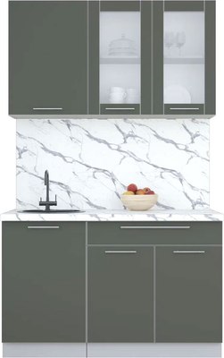 Кухонный гарнитур Интерлиния Мила Пластик 1.3 Б - фото