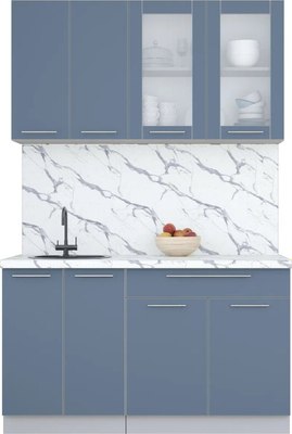 Кухонный гарнитур Интерлиния Мила Пластик 1.4 Б - фото
