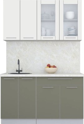 Кухонный гарнитур Интерлиния Мила Пластик 1.4 Б - фото