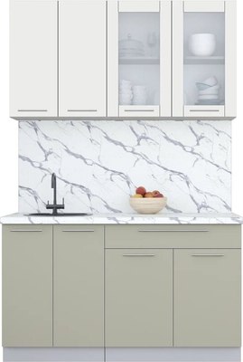 Кухонный гарнитур Интерлиния Мила Пластик 1.4 Б - фото