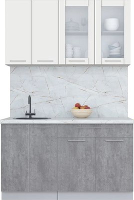 Кухонный гарнитур Интерлиния Мила Пластик 1.4 Б - фото