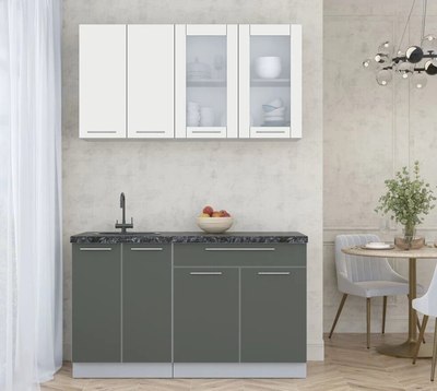 Кухонный гарнитур Интерлиния Мила Пластик 1.4 Б