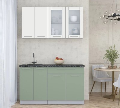 Кухонный гарнитур Интерлиния Мила Пластик 1.4 Б