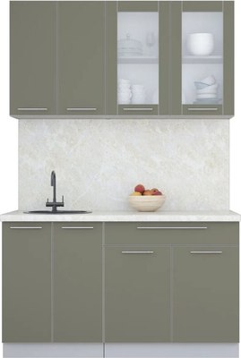 Кухонный гарнитур Интерлиния Мила Пластик 1.4 Б - фото
