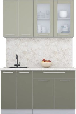 Кухонный гарнитур Интерлиния Мила Пластик 1.4 Б - фото