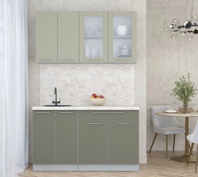 Кухонный гарнитур Интерлиния Мила Пластик 1.4 Б