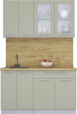 Кухонный гарнитур Интерлиния Мила Пластик 1.4 Б - фото
