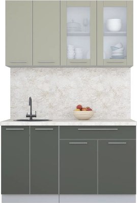Кухонный гарнитур Интерлиния Мила Пластик 1.4 Б - фото