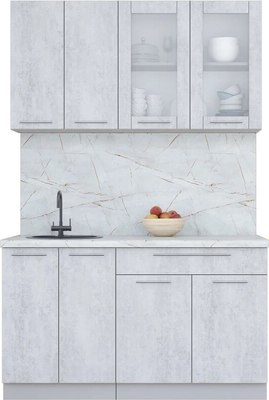 Кухонный гарнитур Интерлиния Мила Пластик 1.4 Б - фото