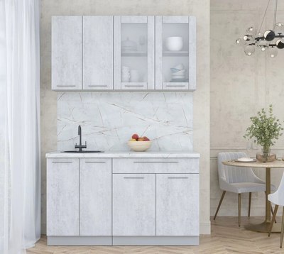 Кухонный гарнитур Интерлиния Мила Пластик 1.4 Б