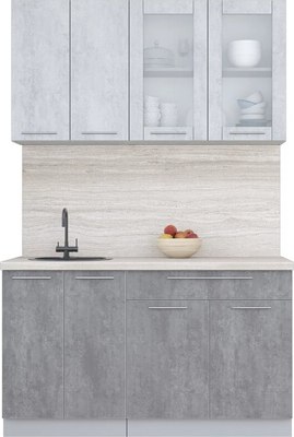 Кухонный гарнитур Интерлиния Мила Пластик 1.4 Б - фото