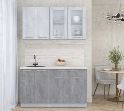 Кухонный гарнитур Интерлиния Мила Пластик 1.4 Б