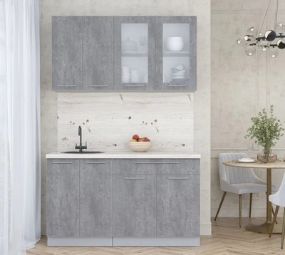 Кухонный гарнитур Интерлиния Мила Пластик 1.4 Б