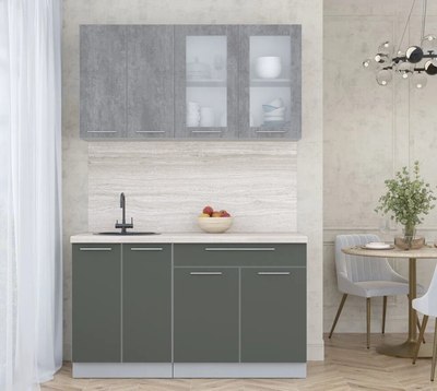 Кухонный гарнитур Интерлиния Мила Пластик 1.4 Б