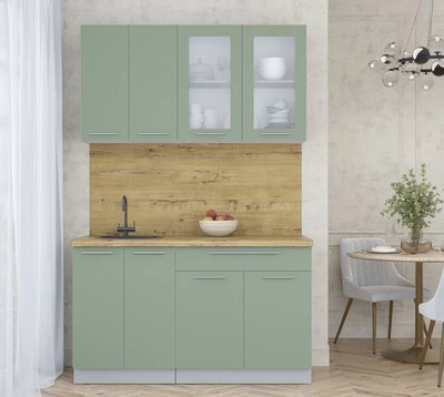 Кухонный гарнитур Интерлиния Мила Пластик 1.4 Б