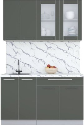 Кухонный гарнитур Интерлиния Мила Пластик 1.4 Б - фото