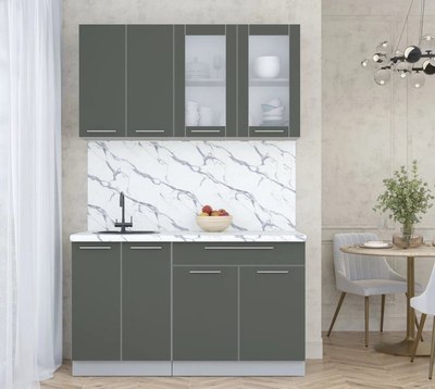 Кухонный гарнитур Интерлиния Мила Пластик 1.4 Б