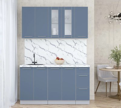 Кухонный гарнитур Интерлиния Мила Пластик 1.5 Б