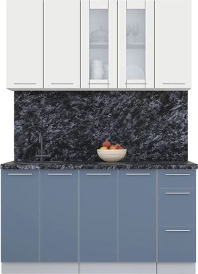 Кухонный гарнитур Интерлиния Мила Пластик 1.5 Б - фото