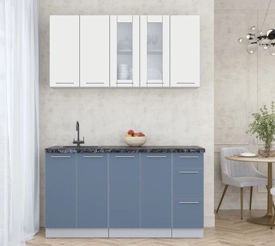 Кухонный гарнитур Интерлиния Мила Пластик 1.5 Б