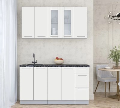 Кухонный гарнитур Интерлиния Мила Пластик 1.5 Б