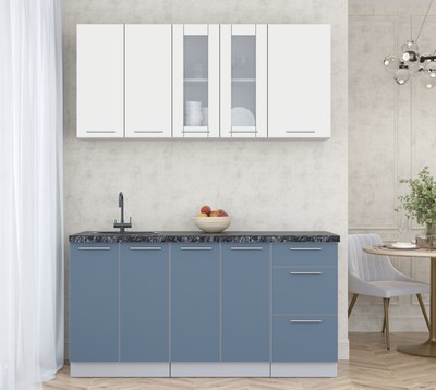 Кухонный гарнитур Интерлиния Мила Пластик 1.6 Б