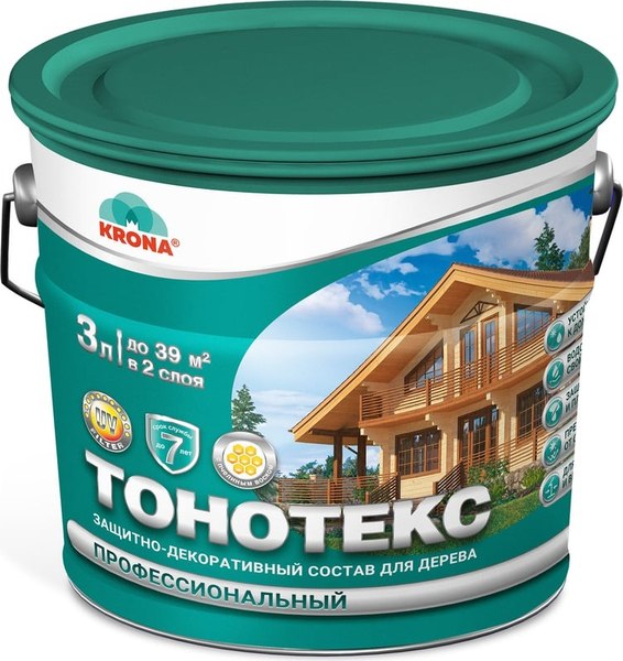 Защитно-декоративный состав KRONA Тонотекс - фото