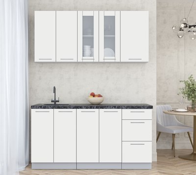 Кухонный гарнитур Интерлиния Мила Пластик 1.6 Б