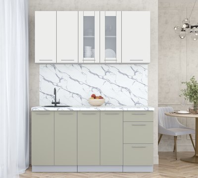 Кухонный гарнитур Интерлиния Мила Пластик 1.6 Б