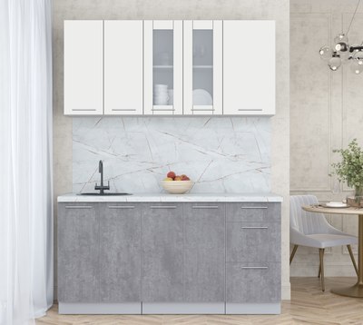 Кухонный гарнитур Интерлиния Мила Пластик 1.6 Б