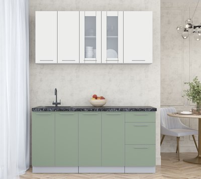 Кухонный гарнитур Интерлиния Мила Пластик 1.6 Б