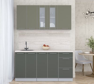 Кухонный гарнитур Интерлиния Мила Пластик 1.6 Б