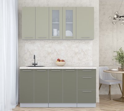 Кухонный гарнитур Интерлиния Мила Пластик 1.6 Б