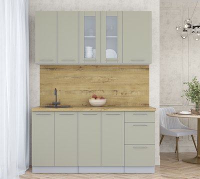 Кухонный гарнитур Интерлиния Мила Пластик 1.6 Б