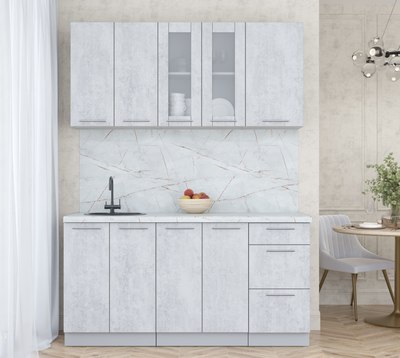 Кухонный гарнитур Интерлиния Мила Пластик 1.6 Б