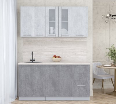 Кухонный гарнитур Интерлиния Мила Пластик 1.6 Б