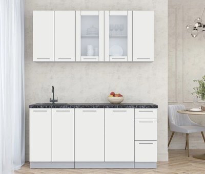 Кухонный гарнитур Интерлиния Мила Пластик 1.7 Б