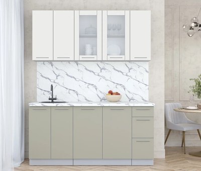 Кухонный гарнитур Интерлиния Мила Пластик 1.7 Б