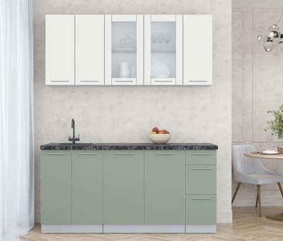 Кухонный гарнитур Интерлиния Мила Пластик 1.7 Б