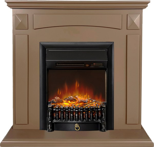 Каминокомплект Смолком Viking STD-ASP Fobos FX M Black RC Mocha Mousse - фото